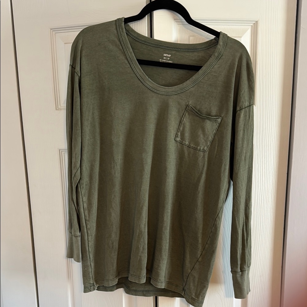 Aerie Olive Long Sleeve Top